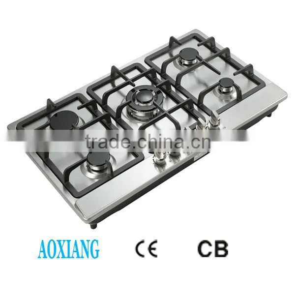 Built-in Tempered Glass Kitchen 5 Burner Gas Cooking Range / Gas Hob/ Gas Cooker D925Y