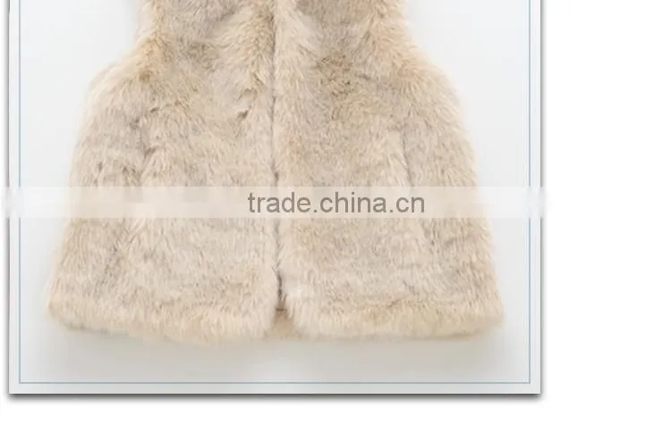 kids clothes, light pink fur vest sale, factory rabbit fur vest