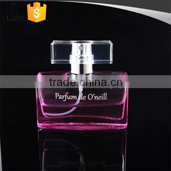 wholesale transparent cap and hot pink painted 30ml empty wholesale perfume bottles
