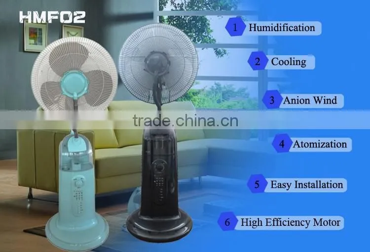 Air conditioning appliances electric fans with water mist