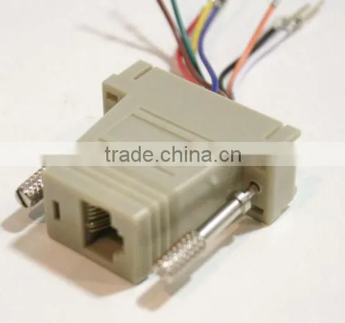 Beige DB 15 male to RJ45 Modular Adapter
