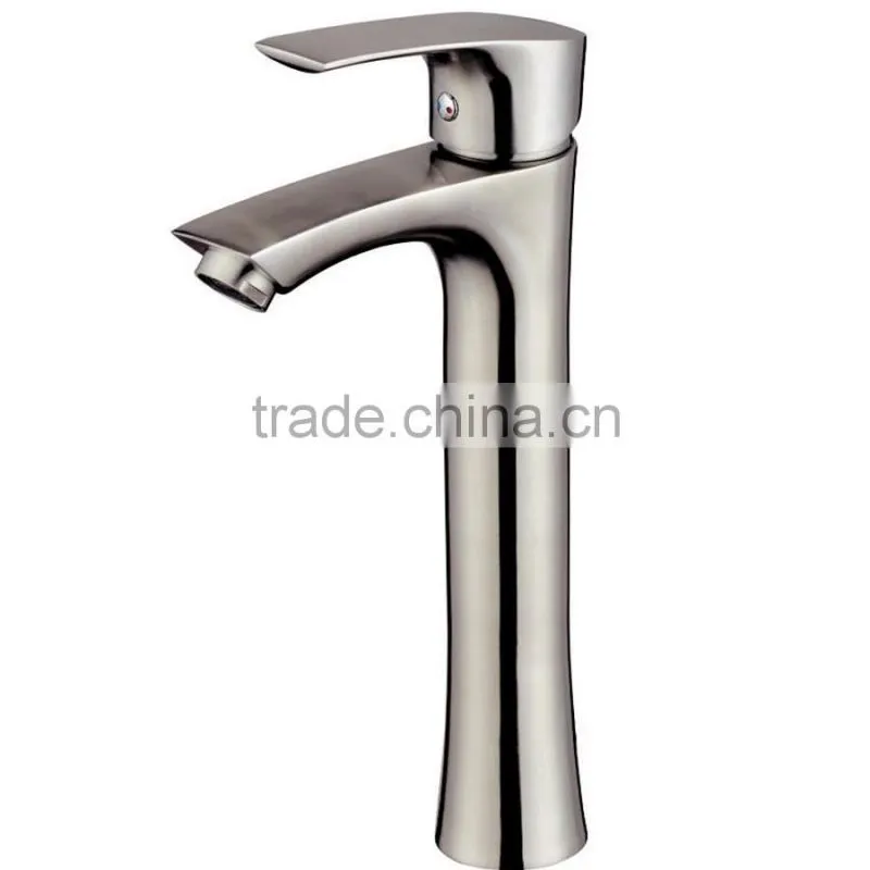 Tall stainless steel 304 high quality wash basin faucet