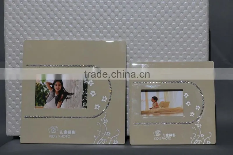 wholesale crystal photo album cover leather photo case