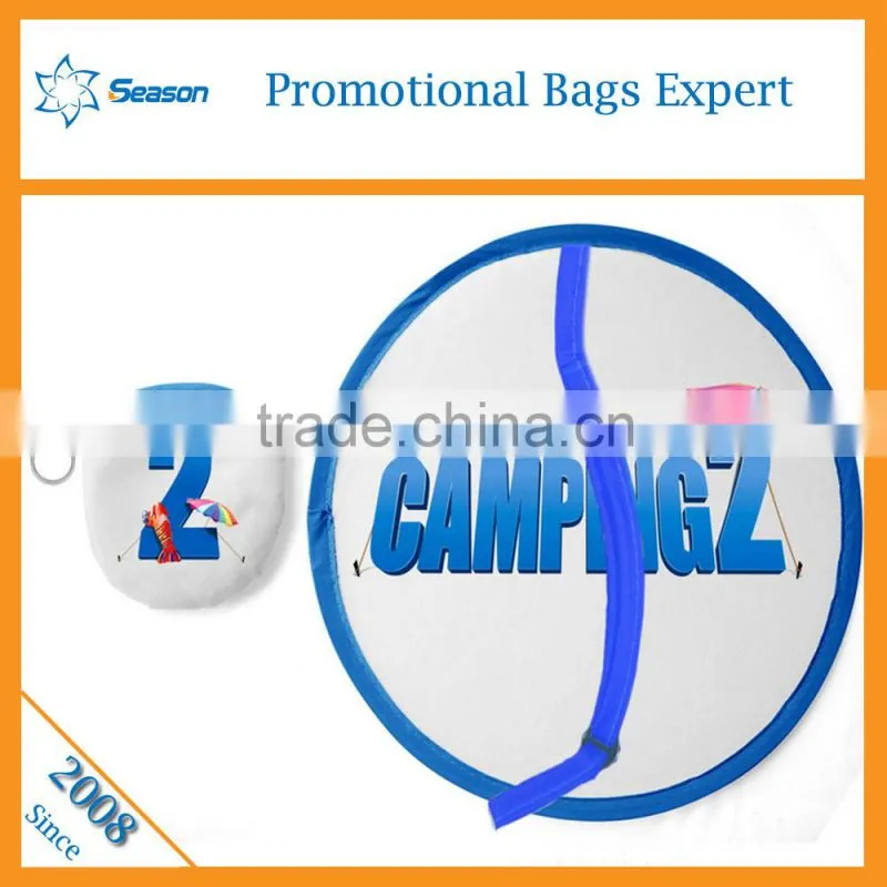 Advertising foldable frisbee fan flying disc customised soft nylon dog frisbee
