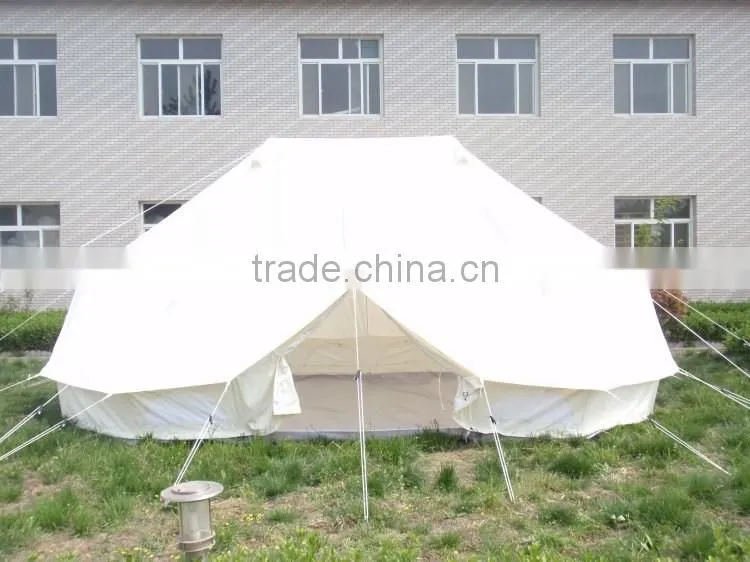 6x4M double roofs emperor twin bell tent with 100%cotton canvas