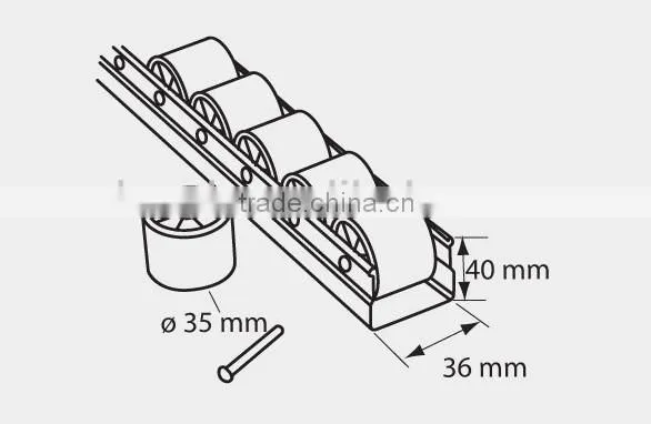 Heavy Duty Gravity Flow Sliding Roller Track for Pipe Racking Manufacturer