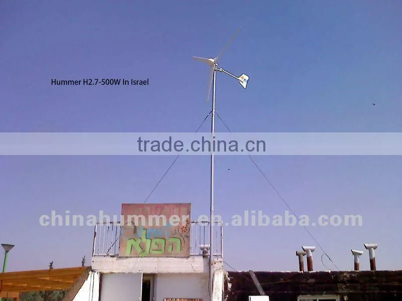 CE certified Hummer 500w/1kw/2kw Wind Power System Home Power Battery Charging