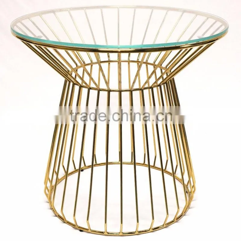 Simple Style garden Indoor metal Wire Coffee Table high bar table