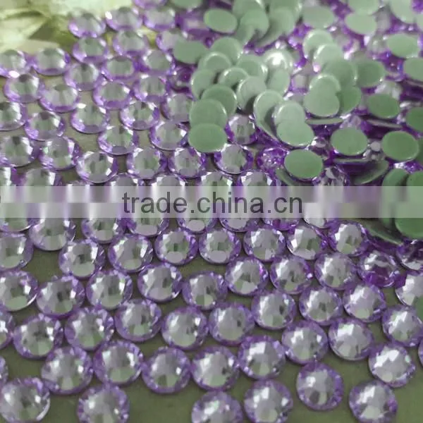 extremly shine low defect good quality ss20 tanzantite color dmc hot fix stone