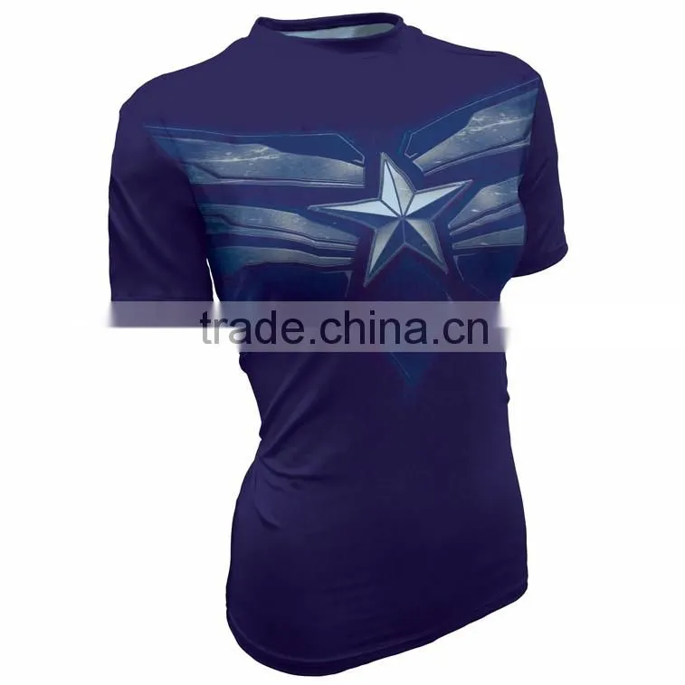 Avengers United States Captain Super Hero Clothing Apparel Men's Running Tights Spandex Slim 3D Printing t
