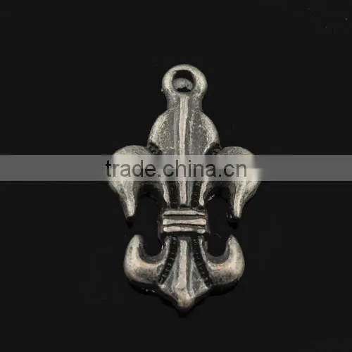 A14175 metal antique silver boots charm for bracelet necklace pendant