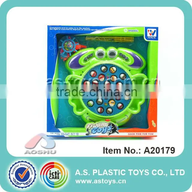 2 colors wind up plastic toy fishing game