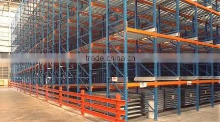 Alibaba China warehouse using gravity sliding shelves