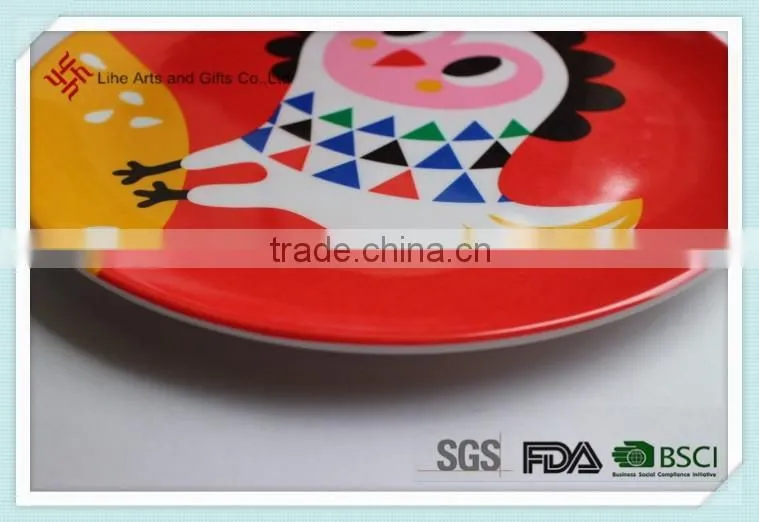 Melamine kitchenware with decal