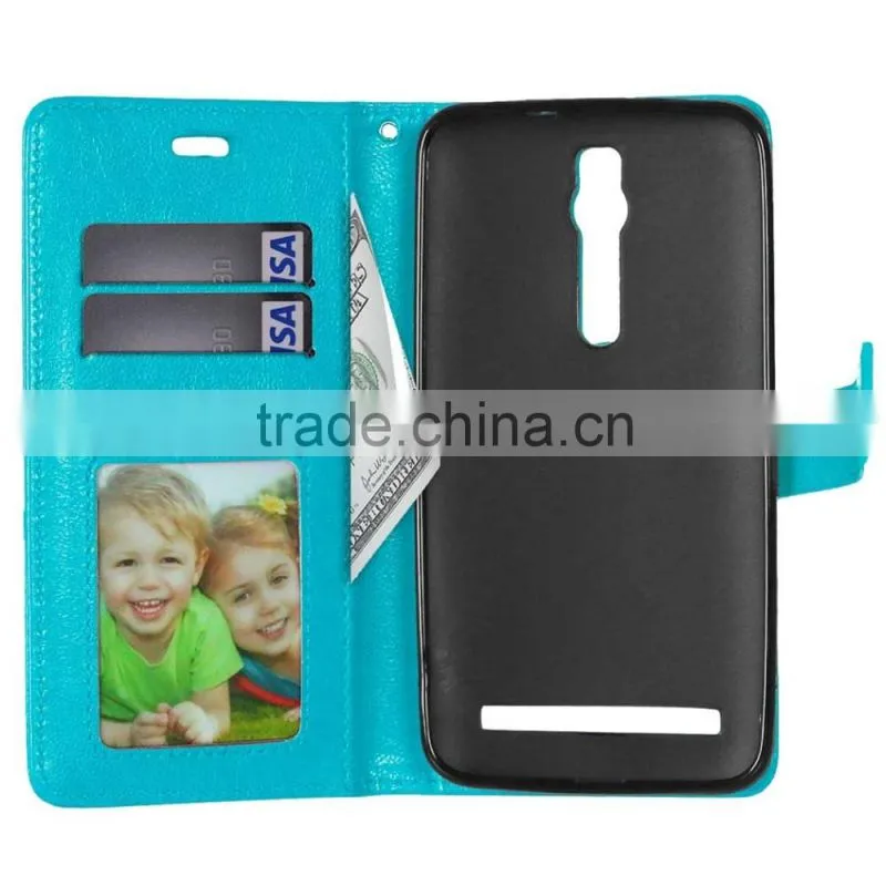 PU Leather Cell Phone Flip Wallet Kickstand Case for ASUS ZenFone ZS550ML