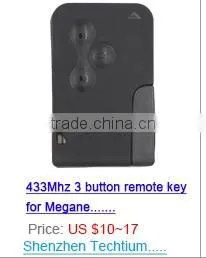 Universal remote control car key shell NO battery clamp For Audi key blank
