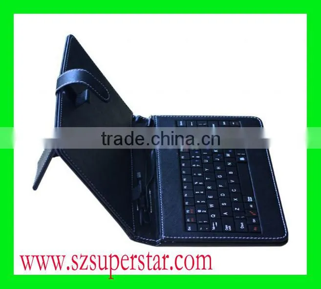 9 inch keyboard leather case for tablet pc