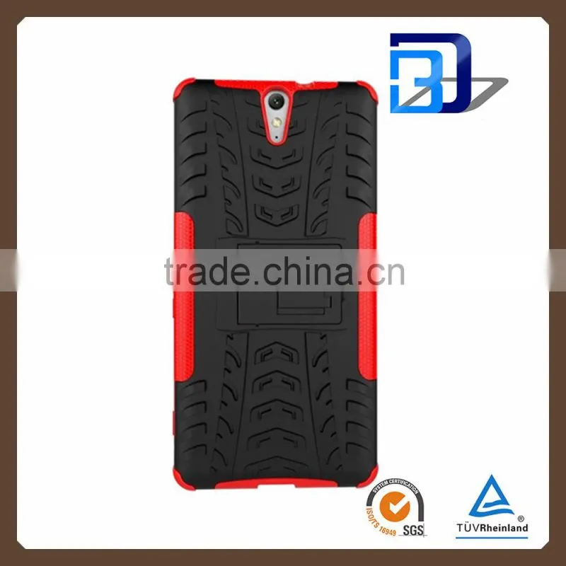 New Products Slim 2 in 1 PC + TPU Hybird armor rugged case cover for Sony Xperia C5 Ultra with stand, for sony xperia c5 ultra