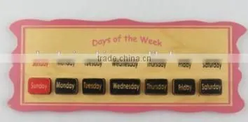 Wooden educational toys for montessori school kids days of the week