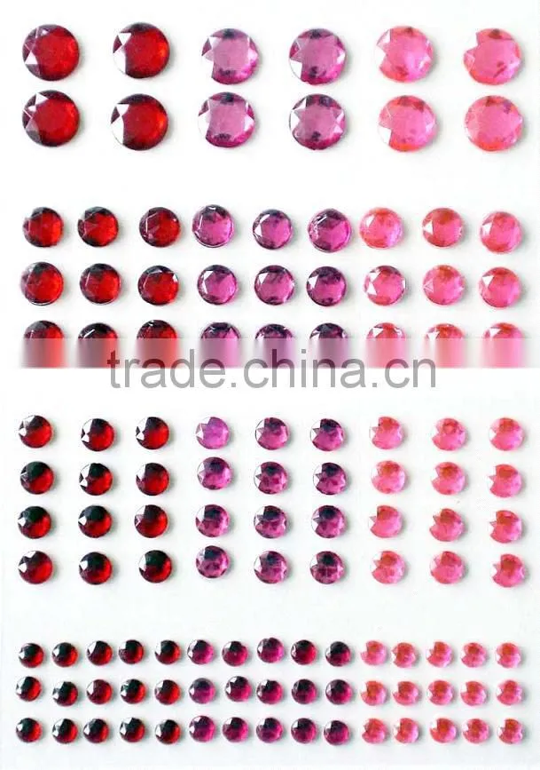 Factory Price Rhinestone Acrylic Stone Sticker for Decoration