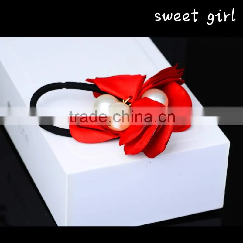 Square Crystal Ponytail Holder Rhinestone Elastic Hair Rope f54