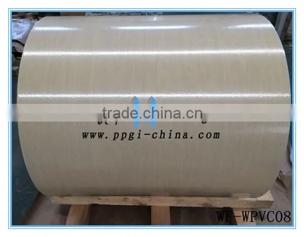 PVC film laminated PPGI steel sheet in coil