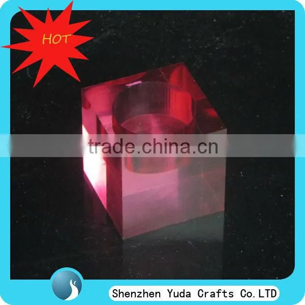 Customize Red Acrylic Tealight Candle Holder for Wedding, Plexiglass Candle Holders for Hotel