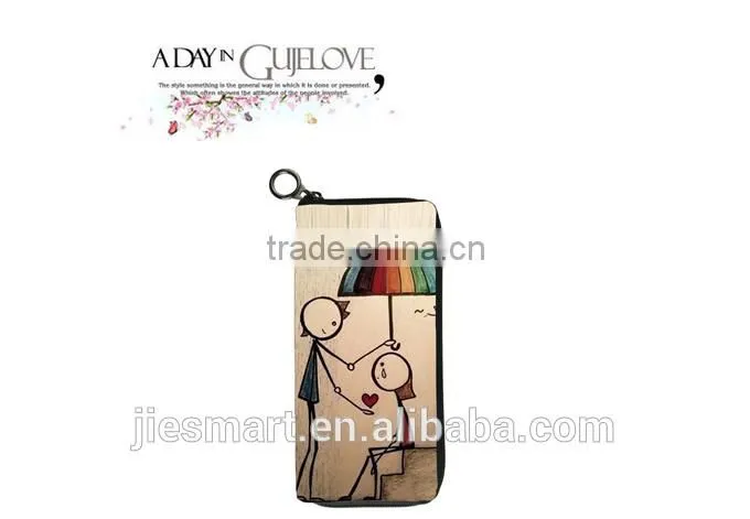 microfiber wallet digital printing lady purse