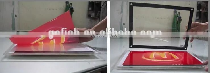 Led light acrylic display picture photo frame