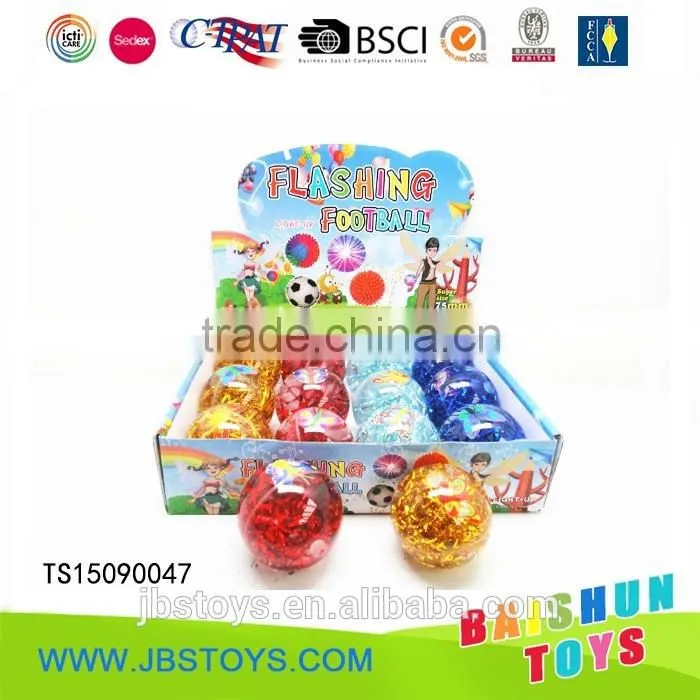 6PCS 10CM FLASHING BOUNCING BALL