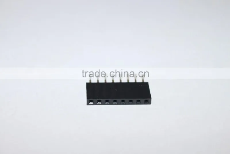 2.54mm single row straight Female header 8 pin