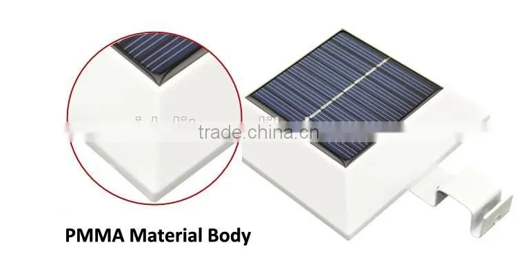 SL-4LFL 4led white square IP65 PIR sensor solar light for garden