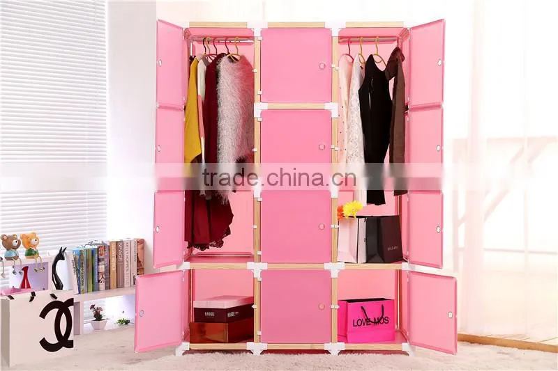 2015 China high quality 3 doors wooden wardrobe closet