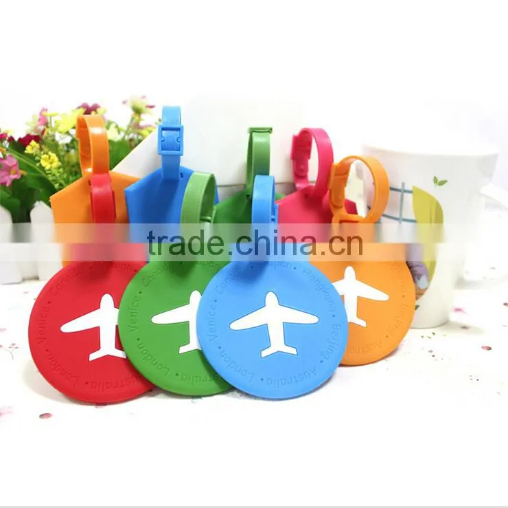 PVC luggage tags with customer customize debossed logos & various colors or shape