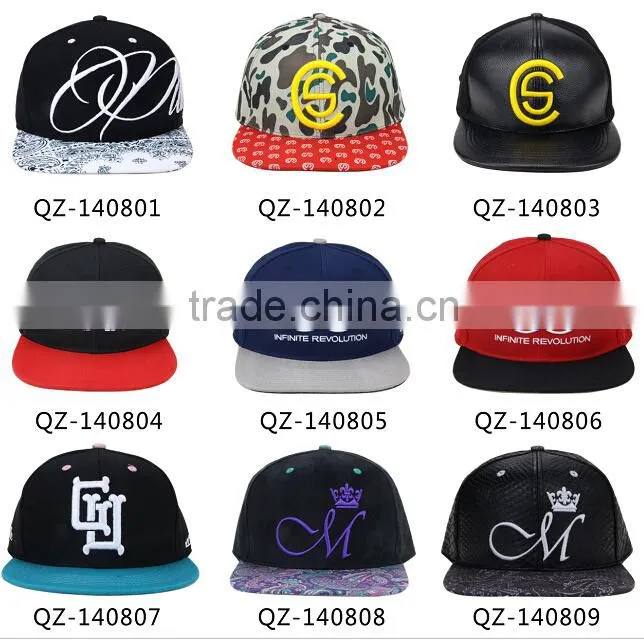 create your own flat cheap embroidery 5 panel snapback hat