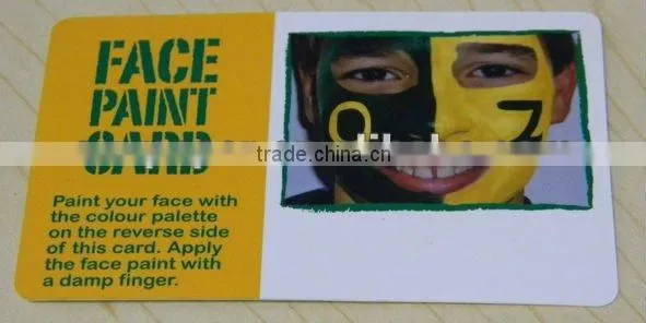 World cup face paint card for football fans painting