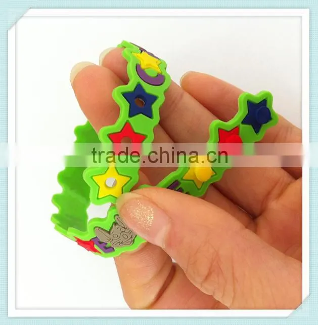 high quality adjustable pvc wristband custom rubber bracelet