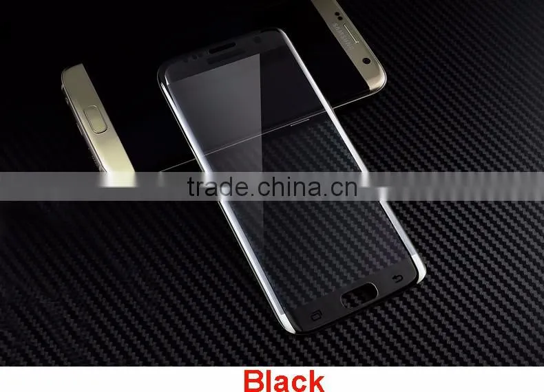 New Arrival!!!! 9H Hardness Black Color Full Body Anti-shatter Screen Protector Tempered Glass for Samsung S7 Edge