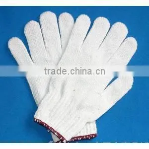 bleach white cotton gloves high quality with best price cotton gloves