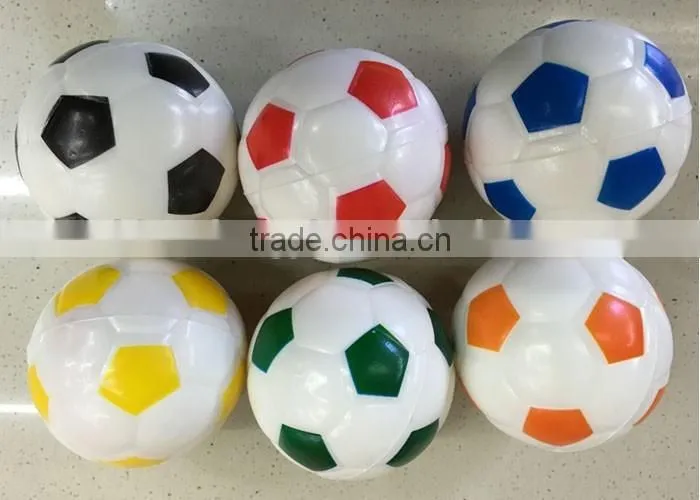 High quality children toy Soft anti stress ball,white Football PU foam Ball
