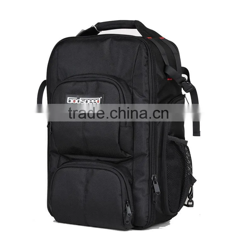 1680D Waterproof Nylon Camcorder Backpack with Detachable Compartment