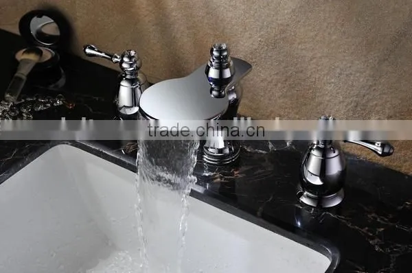 Axe Shape waterfall bath faucet , marble stone Bath faucet with Shower
