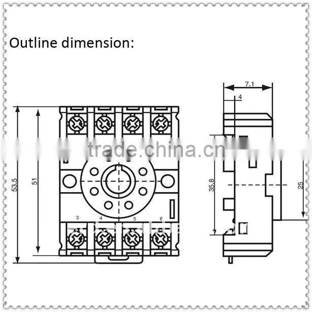 power relay base/plug relay base/PCB relay base PF083A