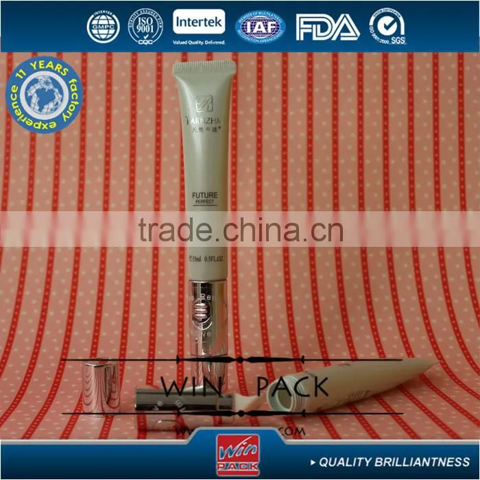 20ml vibrating plastic tube for eye cream, vibrating plastic tube with metal applicator, plastic tube manufacturer
