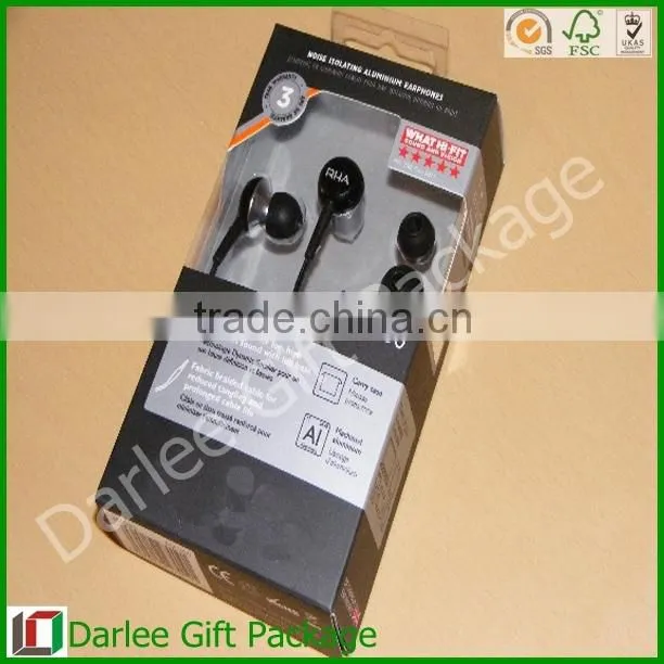 electronic high quality recycled paper printing heardphone box