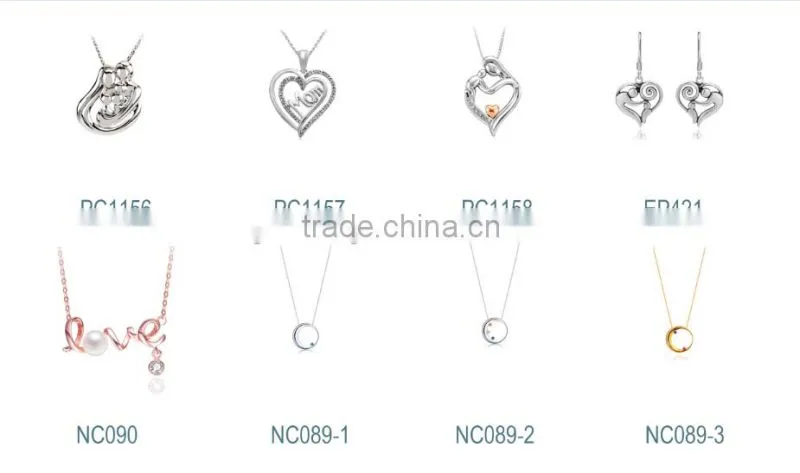 For Mother's AAA cz heart charm