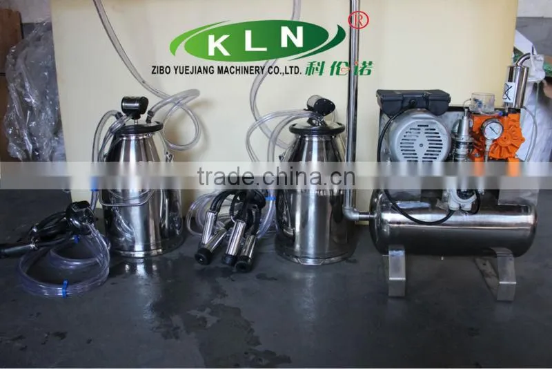 KLN Brand pipeline type milking machine with two buckets