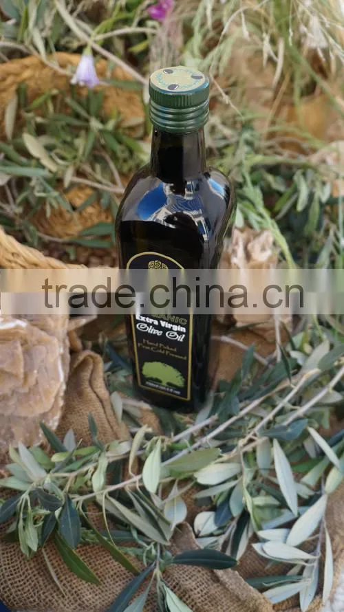 Pure Natural Extra Virgin Olive Oil.Organic Olive Oil with ISO9001 Certification. 500 ml Marasca Bottle