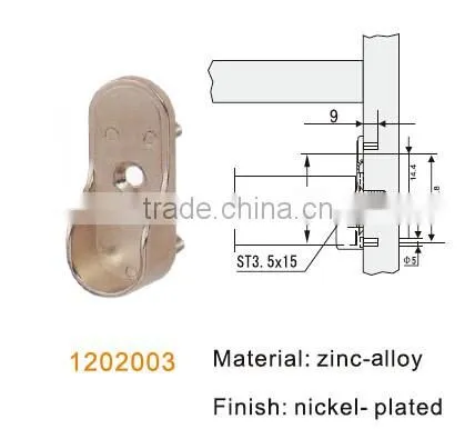 hot sale closet pipe support with one hole