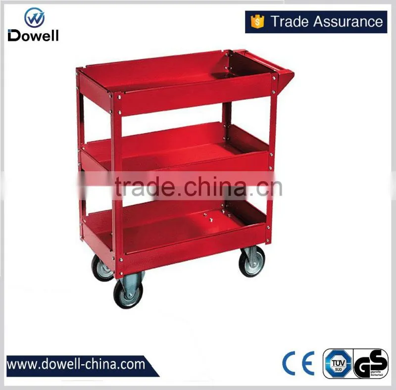 TC4103Three tray rolling tool cart Trinity 3-Tier Utility Cart Tray Shelf Carts
